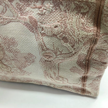 DIOR Book Tote Medium Pink Canvas Embroidered Handbag-(SKU)-970739916