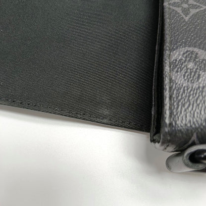 LOUIS VUITTON SAUMUR Black Coated Canvas Monogram Messenger Bag, Single Shoulder Bag, Crossbody Bag, Handbag, Black Hardware, Detachable Shoulder Strap, Accessories Included-(SKU)-971022749