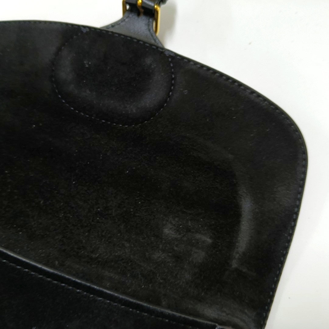 DIOR Bobby Black Calfskin Shoulder Bag Handbag Crossbody Bag Golden Hardware Detachable Shoulder Strap-(SKU)-967737667