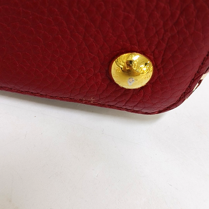 LOUIS VUITTON CAPUCINES Red Leather Woven Single Shoulder Bag Golden Hardware Removable Strap-(SKU)-960181701