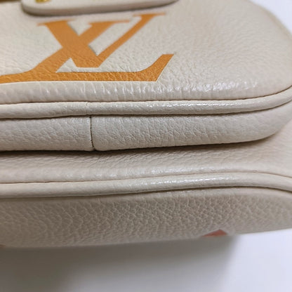 LOUIS VUITTON GRADIENT Mini Beige Leather Monogram Vernis Crossbody Shoulder Bag Hobo Bag with Gold Hardware and 2 Detachable Straps-(SKU)-967336179