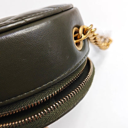 CHANEL CHANEL 19 Dark Green Lamb Skin Quilted Shoulder Bag, Handbag, Crossbody Bag with Gold Hardware-(SKU)-966830249