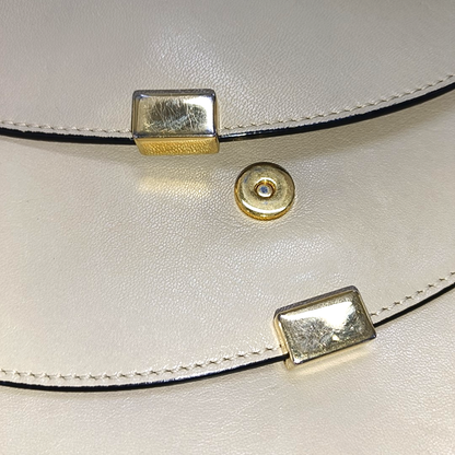Chloé Georgia Light Gray Cowhide Crossbody Bag Golden hardware Removable shoulder strap-(SKU)-14414002