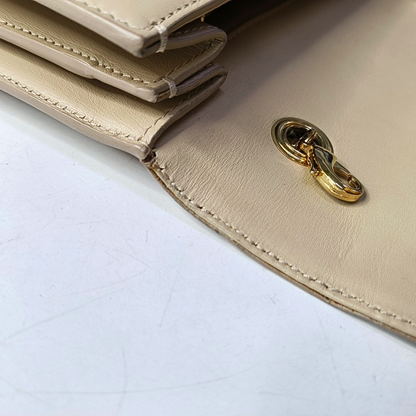 FERRAGAMO Thalia Khaki Calf Leather Crossbody Shoulder Bag Golden hardware Removable shoulder strap-(SKU)-943501059