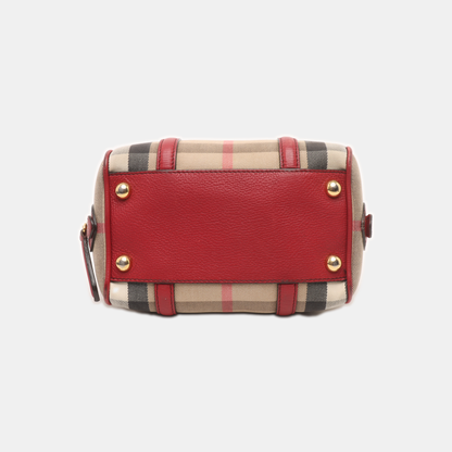BURBERRY Alchester Brown Canvas Single Shoulder Bag Crossbody Bag Tote Bag Golden hardware Removable shoulder strap-(SKU)-929659819