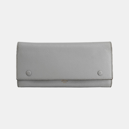 CELINE Light Blue Calfskin Wallet Golden hardware-(SKU)-940440188