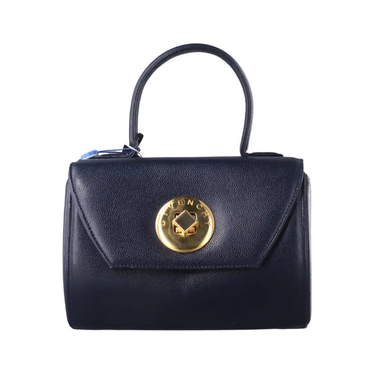 GIVENCHY Box Bag Dark Blue Leather Handbag Golden hardware-(SKU)-12936478
