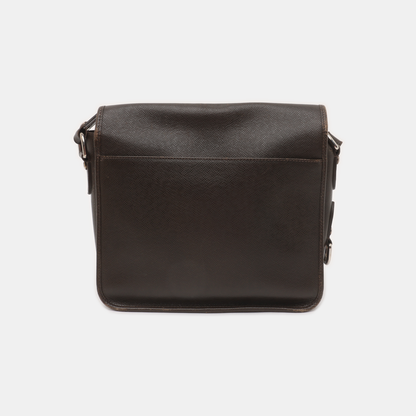 LOUIS VUITTON ANDREI Dark brown cowhide postman bag crossbody bag, shoulder bag Silver Hardware-(SKU)-930085105
