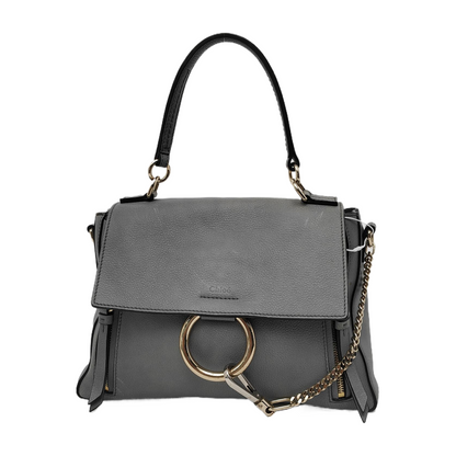 Chloé Faye Medium size Green Cowhide Leather Shoulder Bag Tote Golden hardware Removable shoulder strap-(SKU)-941110973