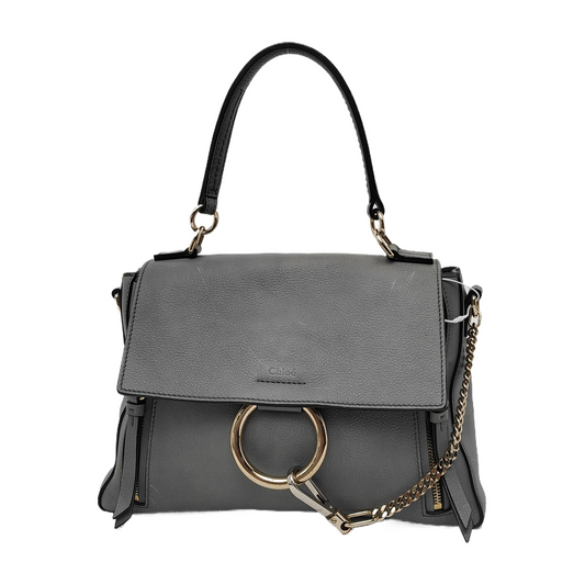 Chloé Faye Medium size Green Cowhide Leather Shoulder Bag Tote Golden hardware Removable shoulder strap-(SKU)-941110973
