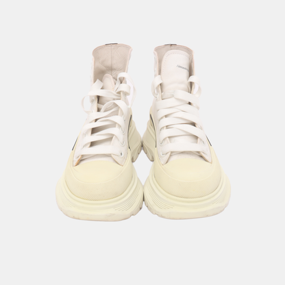 Alexander McQUEEN 36code White Fabric Women's Athletic Casual Shoes Spring and Autumn-(SKU)-13846823