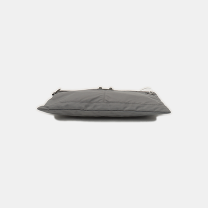 BALENCIAGA Classic City Gray Canvas Studs Clutch Silver Hardware-(SKU)-935826835