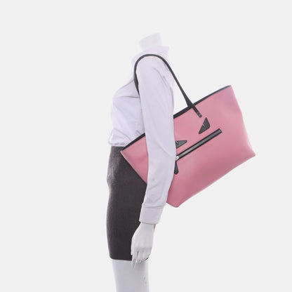 FENDI Monster Medium size Pink Cowhide Monster Single Shoulder Bag Tote Silver Hardware-(SKU)-13447646
