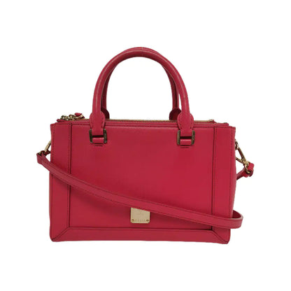 MCM NUOVO Hot Pink Leather Shoulder and Handbag Golden hardware Removable shoulder strap-(SKU)-943468994