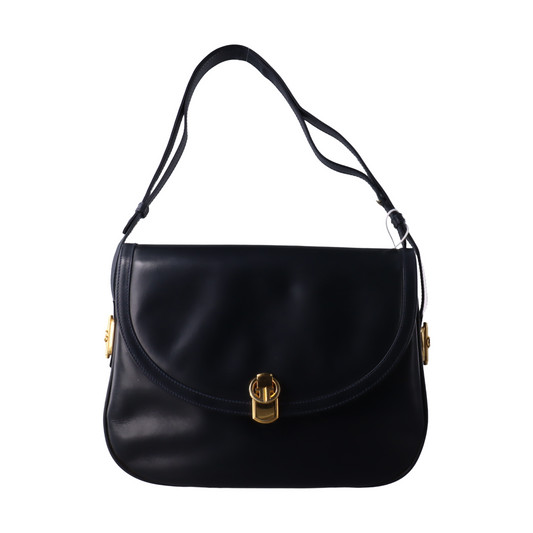 GUCCI Black Leather Single Shoulder Bag Golden hardware-(SKU)-932491490