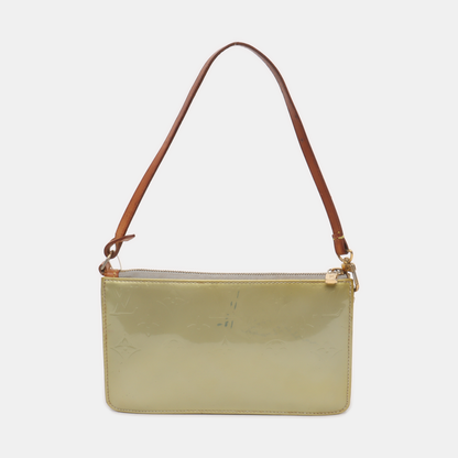 LOUIS VUITTON LEXINGTON Light Green Cowhide Monogrammed Crumpled Shoulder Bag Single Shoulder Bag Golden hardware Removable shoulder strap-(SKU)-939883232