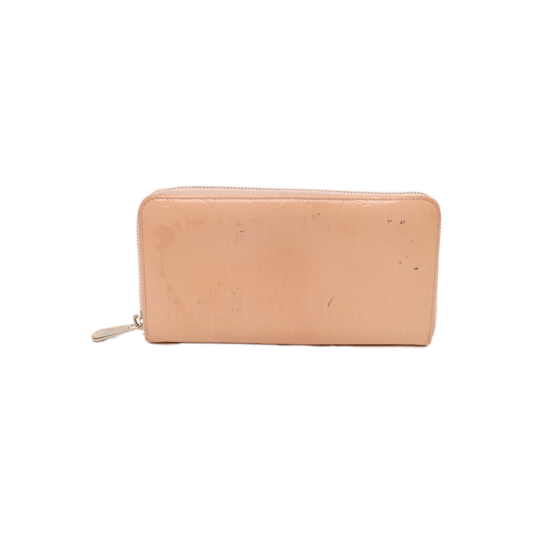 DIOR Pink Patent Leather Vintage Wallet Silver Hardware-(SKU)-939810681