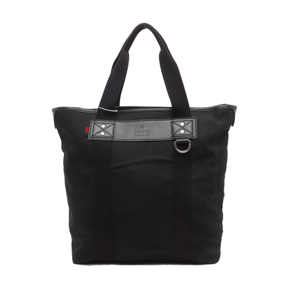 GUCCI Tote bag Black Canvas Tote Bag Single Shoulder Bag Silver Hardware-(SKU)-929881337