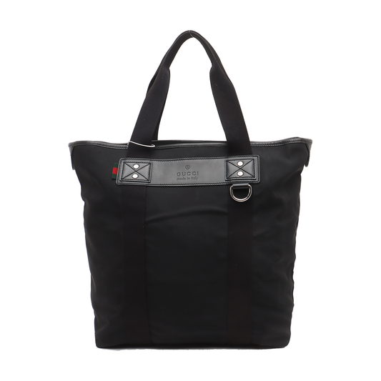 GUCCI Tote bag Black Canvas Tote Bag Single Shoulder Bag Silver Hardware-(SKU)-929881337