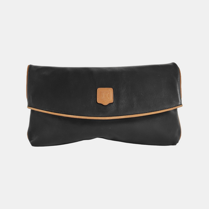 CELINE MACADAM CLUTCHES Black Cowhide Clutch Golden hardware-(SKU)-943509063