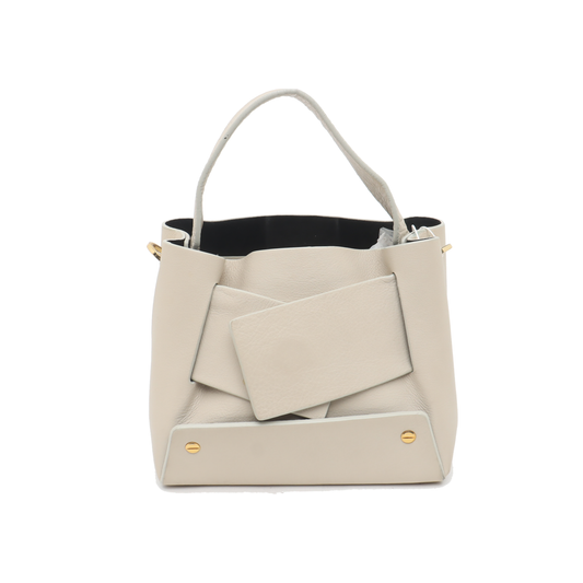 Yuzefi Beige Leather Single Shoulder Bag Golden hardware Removable shoulder strap-(SKU)-937551910