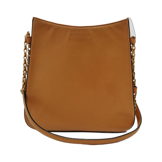 CELINE Brown Cowhide Single Shoulder Bag Golden hardware-(SKU)-944792224