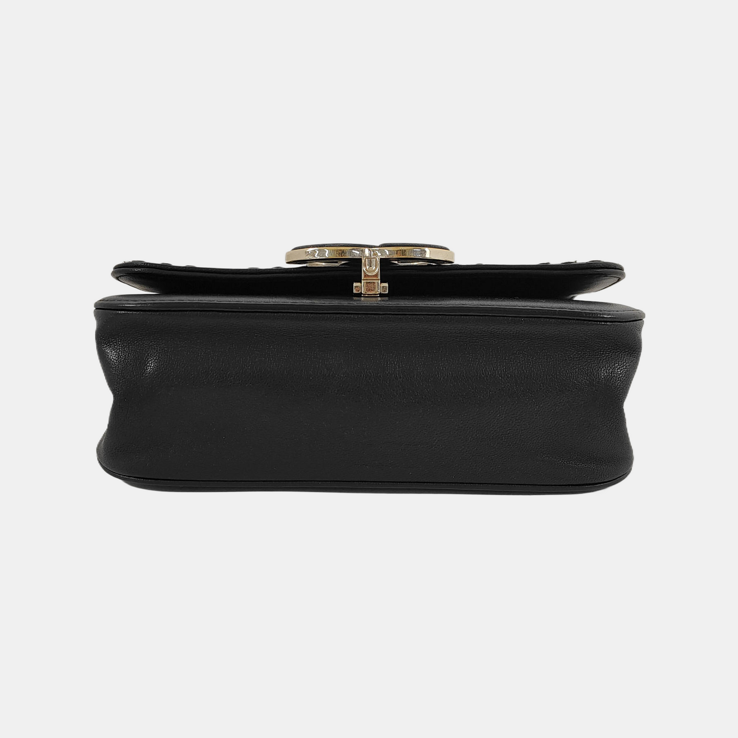 CHANEL THREAD AROUND Black Lamb Leather Quilted V-Stitch Shoulder Crossbody Bag Golden Hardware 24 Openings-(SKU)-945281486