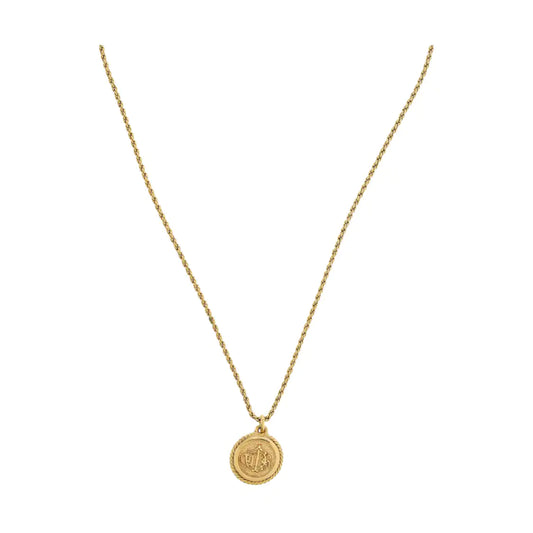 DIOR Insignia Golden Alloy Necklace Length44cm-(SKU)-939131029