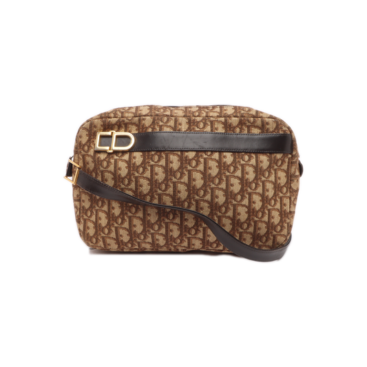 DIOR Camera Bag Khaki Canvas Monogram Single Shoulder Bag Crossbody Bag Golden hardware Vintage model-(SKU)-13444186