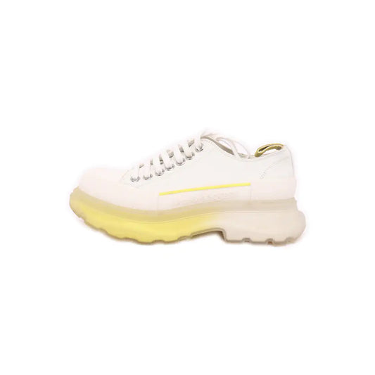 Alexander McQUEEN 37code Autumn and Winter White Leather Women's Sports Casual Shoes-(SKU)-13843378