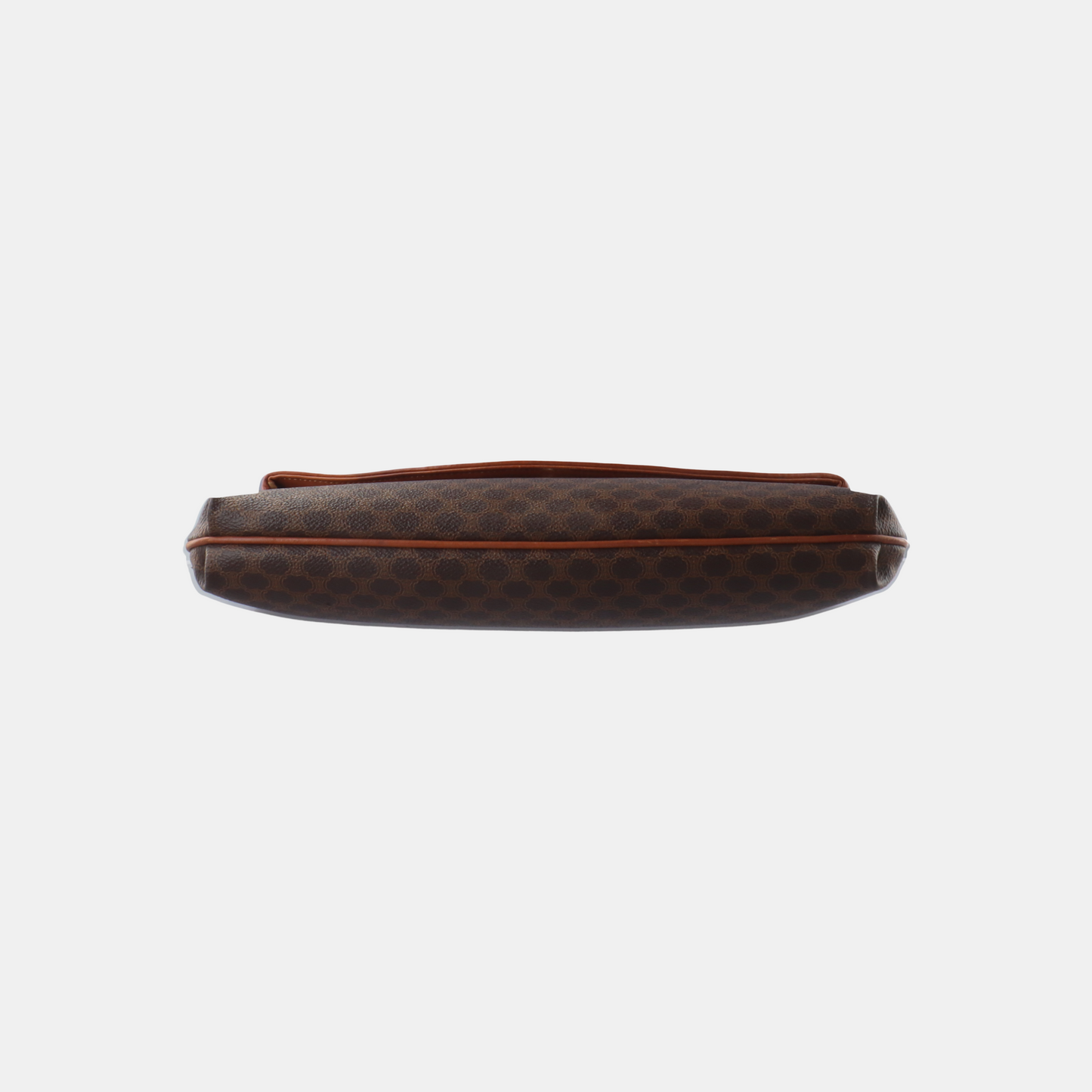 CELINE MACADAM CLUTCHES Brown Coated Canvas Triumph Clutch Golden hardware-(SKU)-14049943