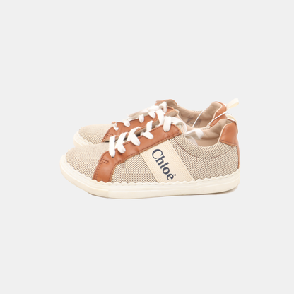 Chloé 32code Autumn and Spring Beige Fabric Women's Athletic Casual Shoes-(SKU)-933067743