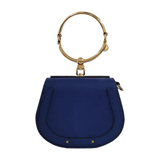 Chloé Nile Blue Cowhide Single Shoulder Bag Sling Bag Tote Golden hardware Removable shoulder strap-(SKU)-942720011