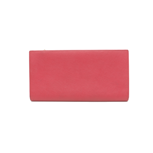 PRADA Fuchsia leather cross-grain clutch Golden hardware-(SKU)-14366482