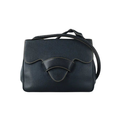LOEWE Barcelona Dark Blue Cowhide Single Shoulder Bag Crossbody Bag Golden hardware-(SKU)-932491494