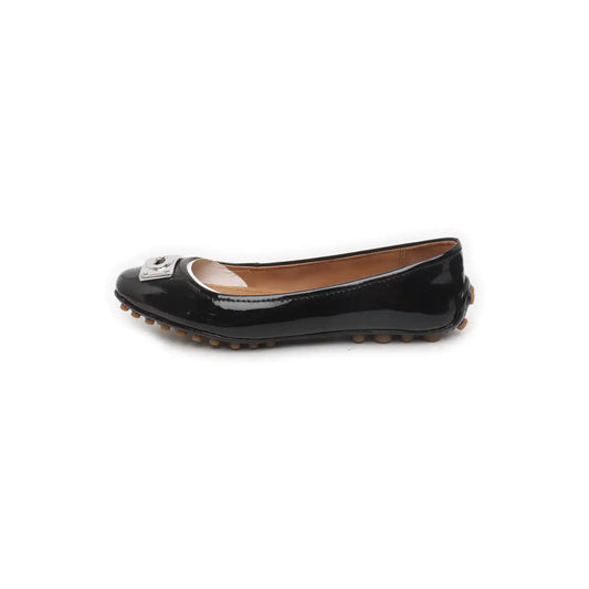COACH 35.5code Women's Low Heel Leather Shoes Black Spring-(SKU)-14477491