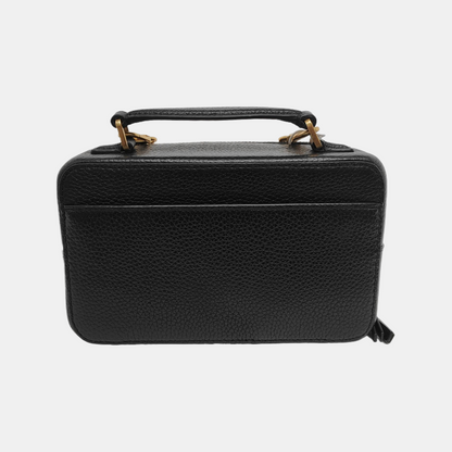TORY BURCH Britten Black cowhide crossbody bag shoulder bag tote bag Golden hardware Removable shoulder strap-(SKU)-942990100