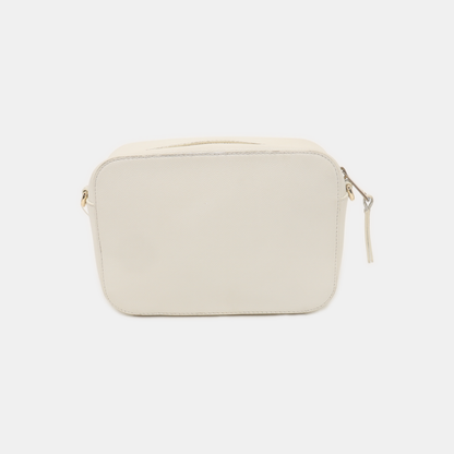 FURLA White Leather Studs Shoulder Bag Golden hardware Removable shoulder strap-(SKU)-939909071