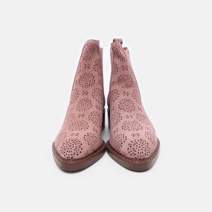 COACH 38.5code Spring Pink Suede Women's Short Boots-(SKU)-941856315