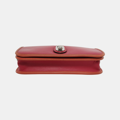 LOEWE Fuchsia Cowhide Single Shoulder Bag Crossbody Silver Hardware Removable shoulder strap-(SKU)-945199210