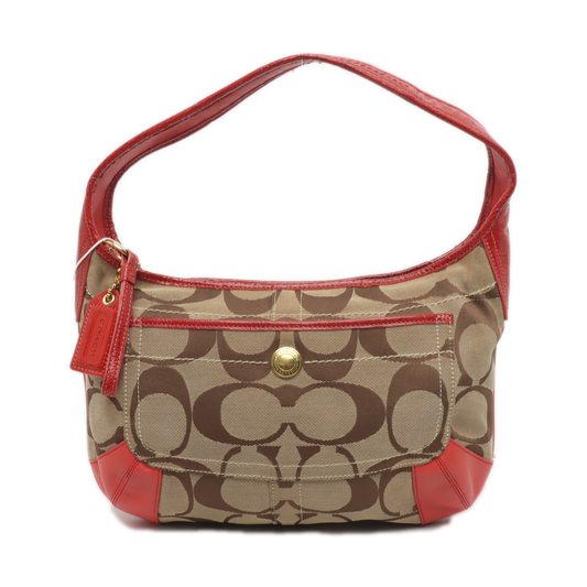 COACH Khaki canvas monogram crossbody bag, handbag Golden hardware-(SKU)-933082585