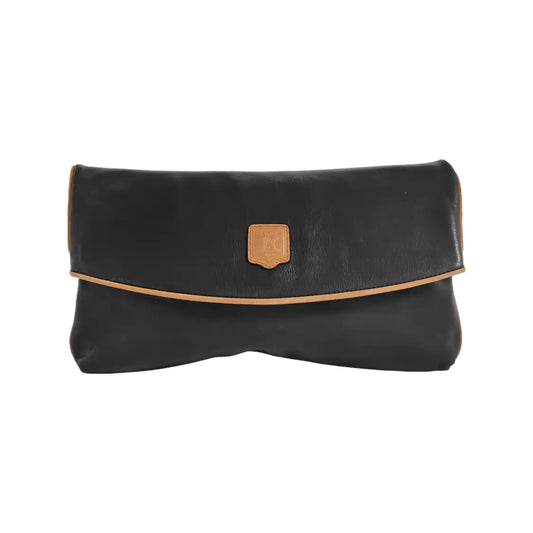 CELINE MACADAM CLUTCHES Black Cowhide Clutch Golden hardware-(SKU)-943509063