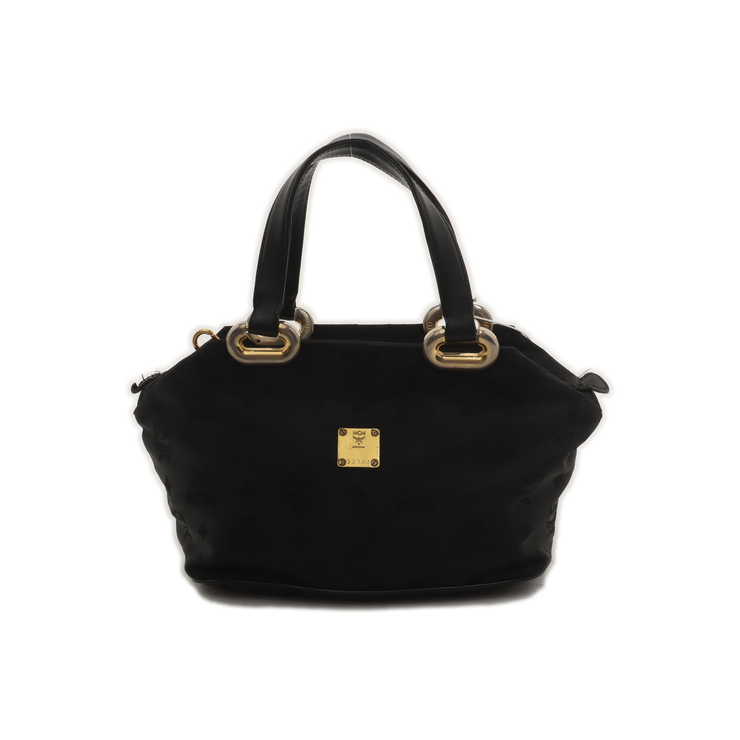 MCM Black fabric handbag Golden hardware-(SKU)-935409041