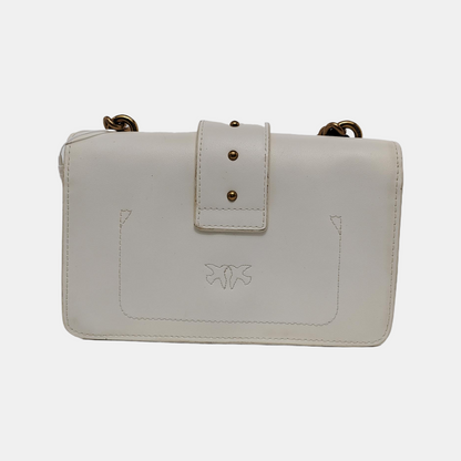 PINKO mini White Cowhide Studs Crossbody Bag Shoulder Bag Golden hardware-(SKU)-944690837