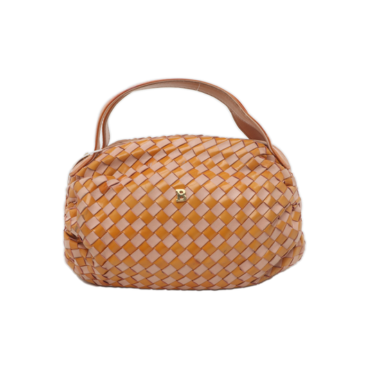 BALLY Tote bag Brown Leather Woven Handbag Golden hardware-(SKU)-935403864