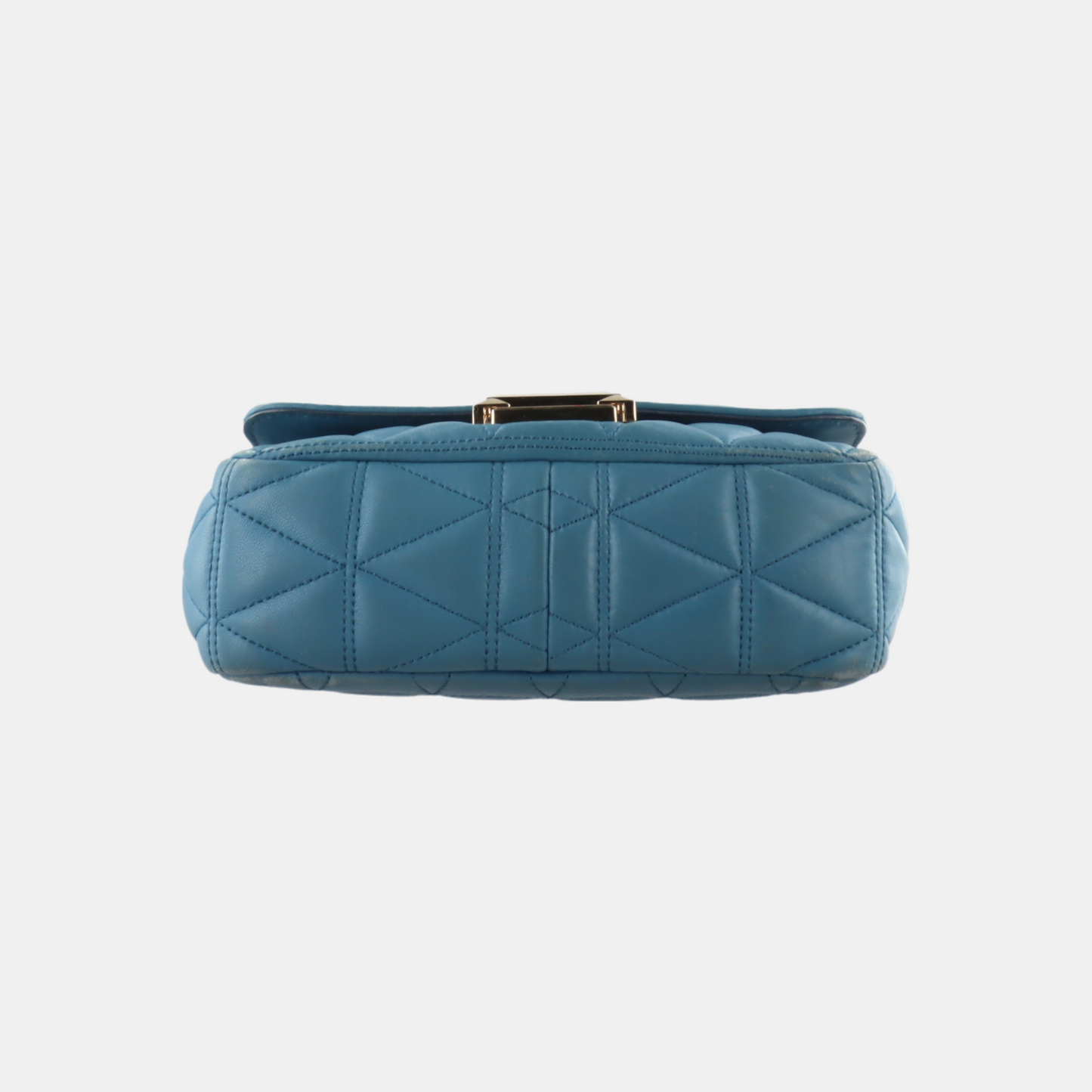 MICHAEL KORS Sloan Small size Blue Cowhide Quilted Crossbody Bag Single Shoulder Bag Golden hardware-(SKU)-12438263