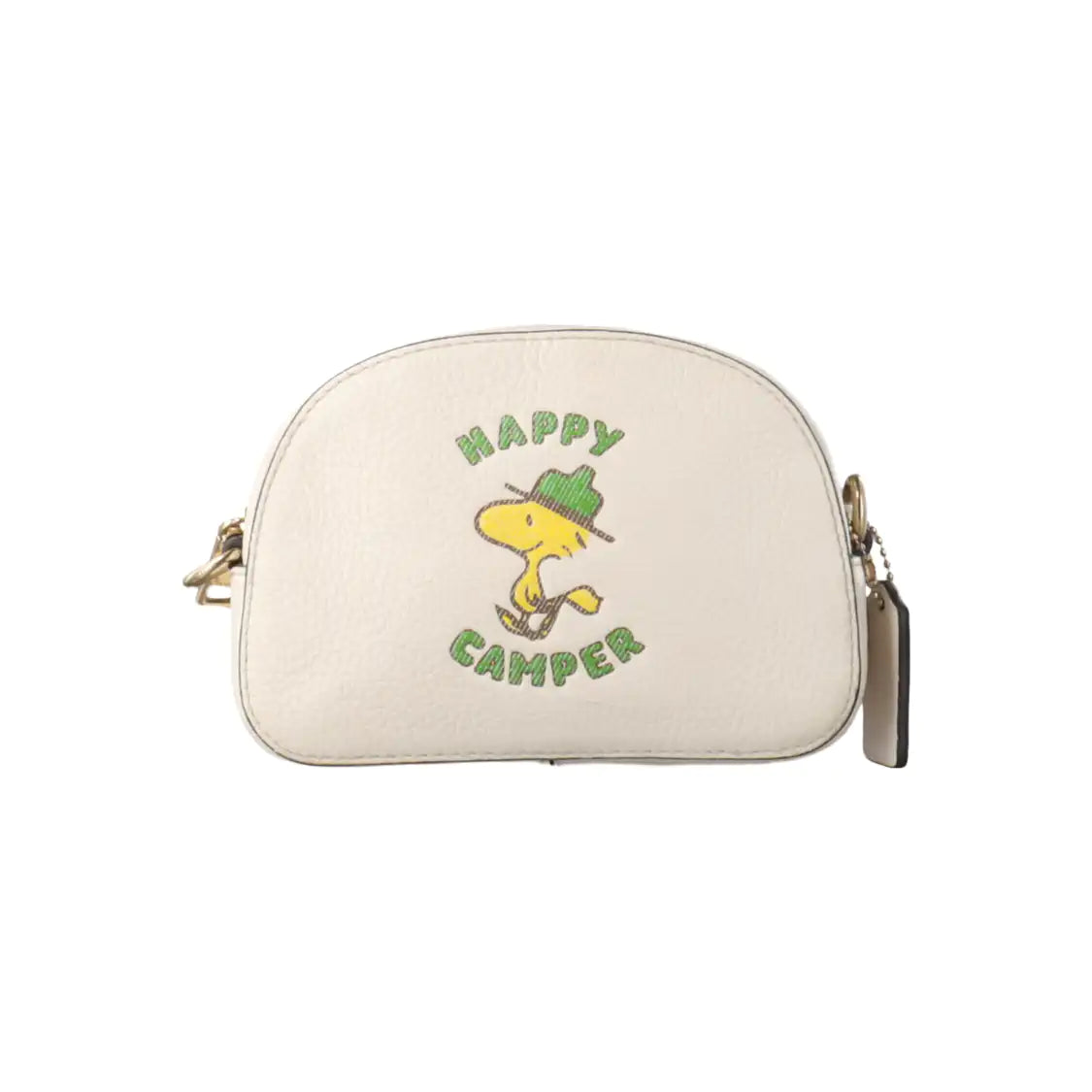 COACH White Leather Printed Single Shoulder Bag Crossbody Golden hardware Removable shoulder strap-(SKU)-933824945