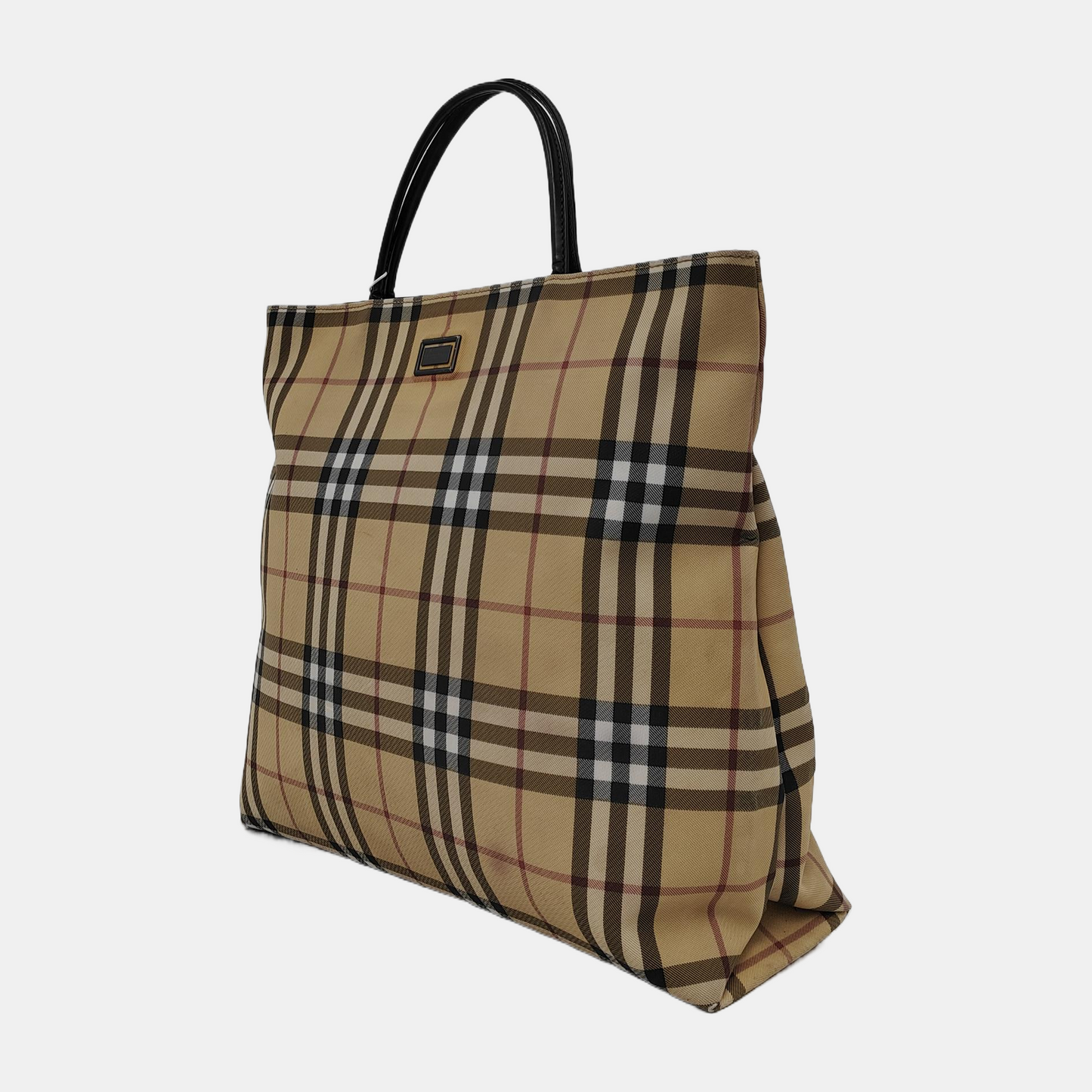 BURBERRY Canterbury Khaki Coated Canvas Handbag Ruthenium color hardware-(SKU)-944791843