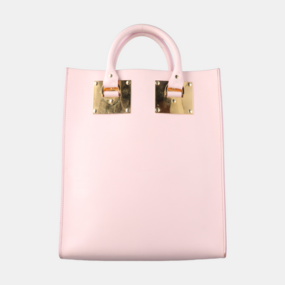 SOPHIE HULME Tote bag Pink Cowhide Single Shoulder Bag Tote Golden hardware Removable shoulder strap-(SKU)-11189171