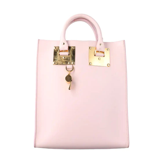 SOPHIE HULME Tote bag Pink Cowhide Single Shoulder Bag Tote Golden hardware Removable shoulder strap-(SKU)-11189171